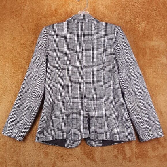 GREYLIN Blazer Womens Small Tan Check Lined One Button Single Vent Workwear - Picture 3 of 8